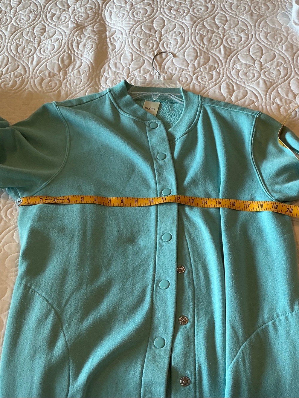Blair Teal Snap-Front Maxi ROBE * S - Picture 6 of 7